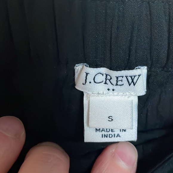 J. Crew size small black sleeveless tied straps lightweight 100% cotton blouse - Picture 2 of 6